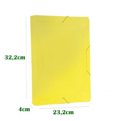 Imagem de Pasta com Aba Elástico Lisa Ofício A4 40mm Amarelo