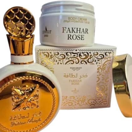 Imagem de Pasta Creme Perfumado Isabelle La Belle Fragrâncias Luxo Fakhar Rose 200ml