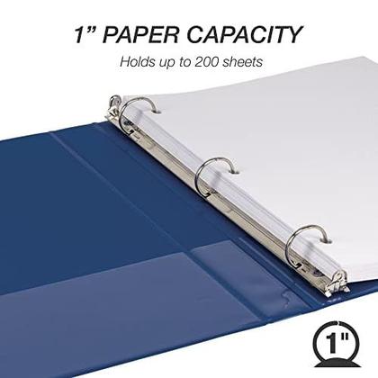 Imagem de Pasta de armazenamento de documentos Samsill de 1 polegada com 200-225 folhas