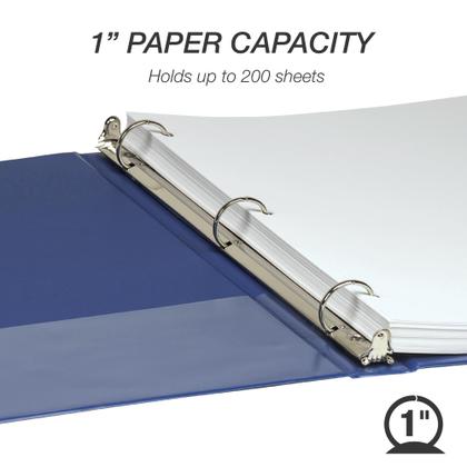 Imagem de Pasta de armazenamento de documentos Samsill de 1 polegada com 200-225 folhas