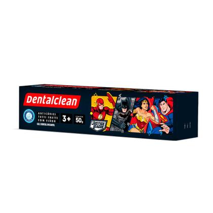 Imagem de Pasta de Dente Infantil Gel com Flúor 50g Heróis DC Liga da Justiça Creme Dental Dentalclean