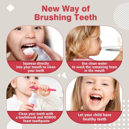 Imagem de Pasta de Dentes em Espuma NOHOO Kids - 60ml (2 Unidades) - Sabor Frutas