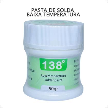 Imagem de Pasta de Solda de Estanho Fluxo de Solda Sem Chumbo 138  Com 50Gr