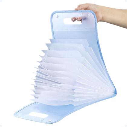 Imagem de Pasta Escolar Com Divisórias Organizadora Transparente A4