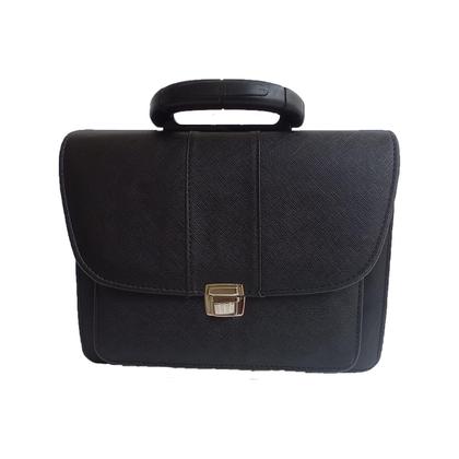 Imagem de Pasta Executiva Bolsa Ccb Tripla Linho Preto Ap - R1771