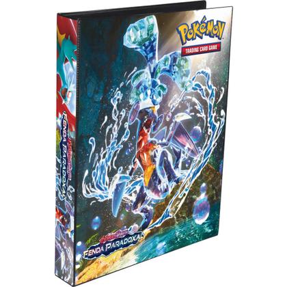 Imagem de Pasta Fichário Álbum Capa Dura Pokémon Escarlate Violeta Fenda Paradoxal Garchomp Lua Estrondo 4ARCO