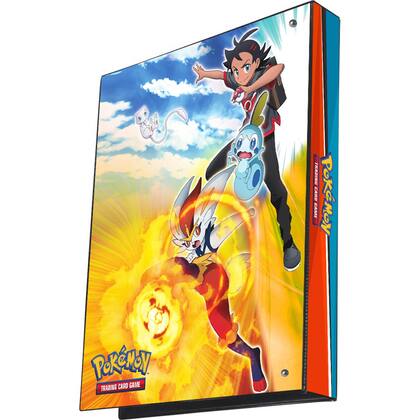 Imagem de Pasta Fichário Álbum Pokémon Jornadas Mestre Ash Pikachu Lucario Mew 10 folhas cards cartas 