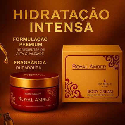 Imagem de Pasta Hidratante Royal Amber - Isabelle La Belle - 200g - Creme Perfumado Corporal Extra Concentrado