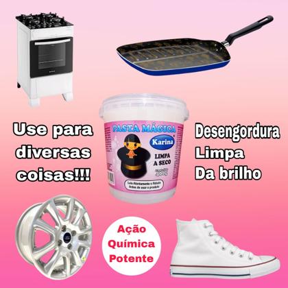 Imagem de Pasta Limpa A Seco 400G Com Tira Manchas Karina Pote 1Kg