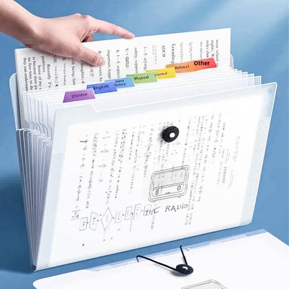 Imagem de Pasta Organizadora Sanfonada Transparente Porta Arquivos A4