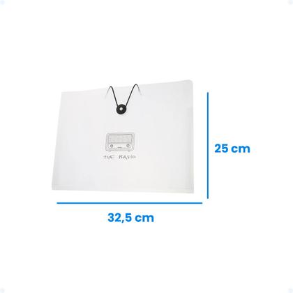 Imagem de Pasta Organizadora Sanfonada Transparente Porta Arquivos A4