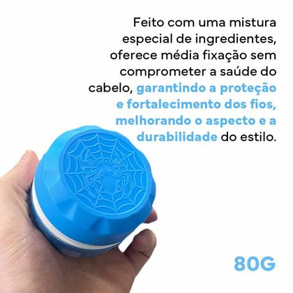 Imagem de Pasta para cabelo efeito teia element E3 80g Alfa Look's