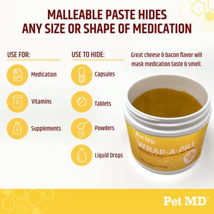 Imagem de Pasta Pill Paste Pet MD - Sabor Queijo e Bacon - 240ml