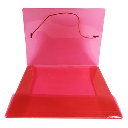 Imagem de Pasta Plástica com Aba e Elástico Mini Fina ACP - Vermelha