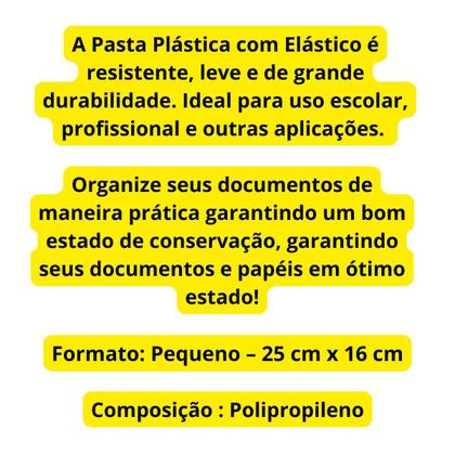 Imagem de Pasta Plástica com Elástico Pequena 25x16x2cm Vermelho ACP