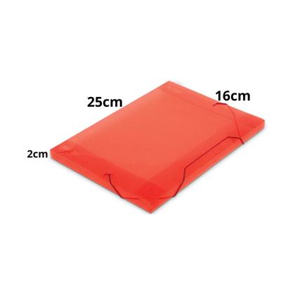 Imagem de Pasta Plástica com Elástico Pequena 25x16x2cm Vermelho ACP