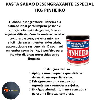 Imagem de Pasta sabao desengraxante limpeza especial 1kg multiuso pinnheiro