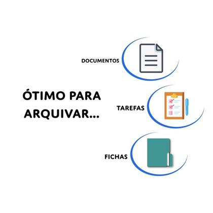 Imagem de Pasta Sanfonada 12 Divisórias Cristal A4 c/ Visor e Elástico Dello Resistente p/ Organizar Documentos Trabalhos Projetos