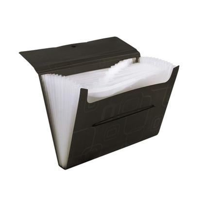 Imagem de Pasta sanfonada A4 12 divisórias fumê Dellofine Dello