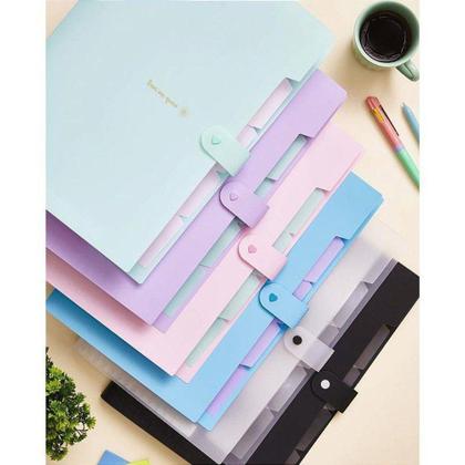 Imagem de Pasta Sanfonada Plástica A4 5 Divisoes Cristal - Polibras