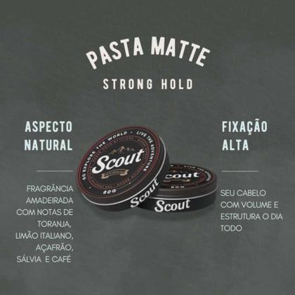 Imagem de Pasta Scout Matte Strong Hold 60g - Efeito Seco e Forte Fixação