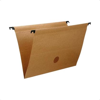 Pasta Suspensa Kraft Completa com Acessórios 10 Unidades - Dello Imagem de Pasta Suspensa Kraft Completa com Acessórios 10 Unidades