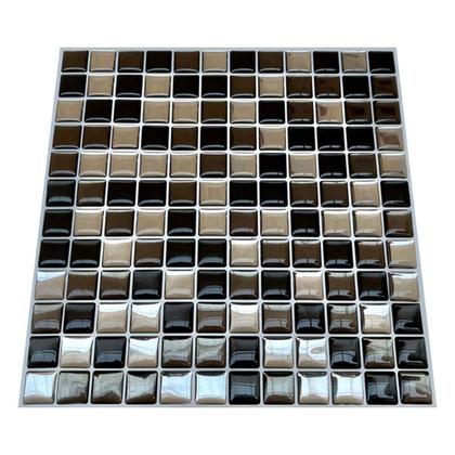 Imagem de Pastilha Adesiva Mini Cromada Branca, Cinza e Preta - Kit com 4 Placas 3M