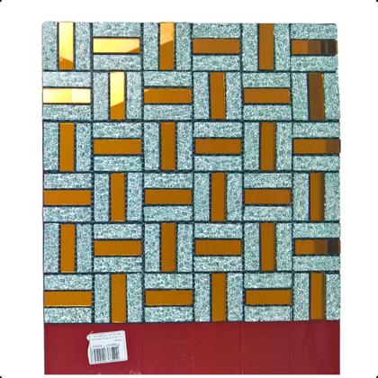 Imagem de Pastilha Adesiva Vidro Decoração Banheiro Cozinha Cobre/Esp