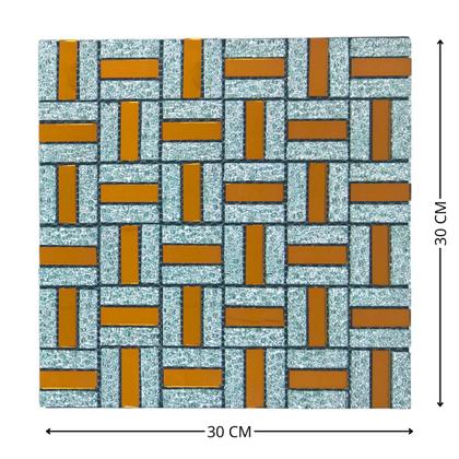 Imagem de Pastilha Adesiva Vidro Decoração Banheiro Cozinha Cobre/Esp