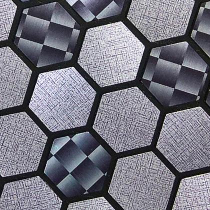 Imagem de Pastilha Aluminio Adesiva Decoração Banheiro Cozinha Colmeia