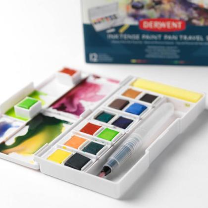 Imagem de Pastilha Aquarela Derwent Inktense 02 Pincel com Reservatório Brush e Esponja