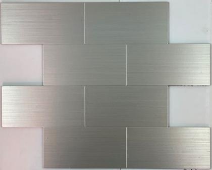 Imagem de Pastilha Autoadesiva AL1003 - METAL ALUMINIO ESCOVADO FOSCO 29,5x29,5cm
