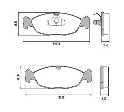 Imagem de Pastilha De Freio Agile Dianteira Lonaflex P42 Sem Alarme Sistema Teves Jogo