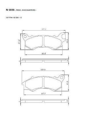 Imagem de Pastilha de Freio Cg Titan 150 160 EX ESD CBS 2015 2016 2017 Cobreq