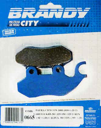 Imagem de Pastilha de Freio City Brandy - 8,0mm - Dafra Citycom 300i (D) / Cagiva City 50 (D) / SYM Jet 50/100 (D)