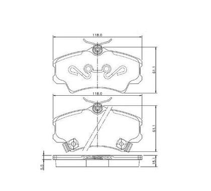Imagem de Pastilha De Freio Civic Dianteira Bosch Bb71 Com Alarme Sistema Varga Jogo