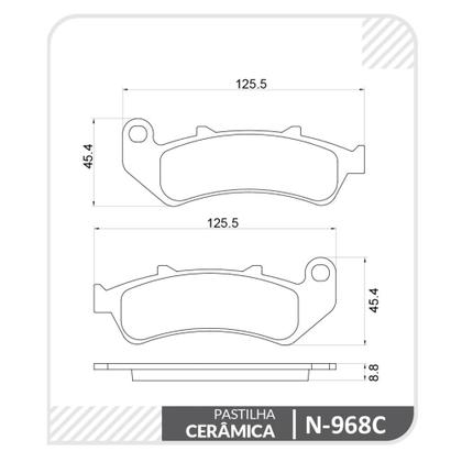 Imagem de Pastilha de Freio Cobreq Honda CBR 1000 93-99 Cerâmica N968C