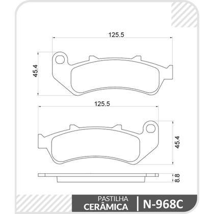 Imagem de Pastilha de Freio Cobreq Honda CBR 1000 93-99 Cerâmica N968C