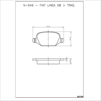 Imagem de Pastilha de Freio Cobreq N-546 - 500/Bravo/Linea/Punto