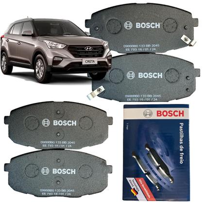 Imagem de Pastilha de Freio Creta 1.6 2.0 2016 2017 2018 2019 2020 2021 2022 2023 2024 Dianteira Bosch