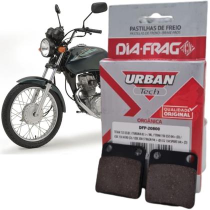 Imagem de Pastilha de Freio Diafrag - CG Titan 125/150 ML Turuna CBX 150 CBX 200 Strada, Fourtrax TRX - Dianteira - Orgânica