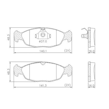 Imagem de Pastilha De Freio Dianteira Gm Celta 00 A 09 Corsa 94 A 09