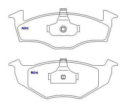 Imagem de Pastilha De Freio Dianteira Golf 1994 Em Diante Hipper Freios HF5086 Sistema Teves