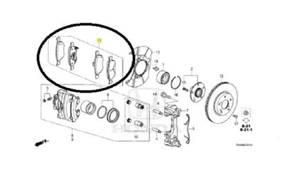 Imagem de Pastilha de freio dianteira honda civic 2020-2021 45022-tem-m11