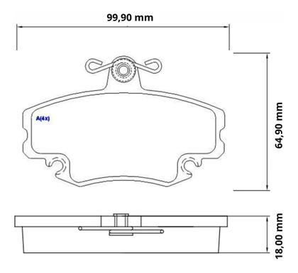 Imagem de Pastilha De Freio Dianteira Sandero 2008 09 10 11 2012 2013