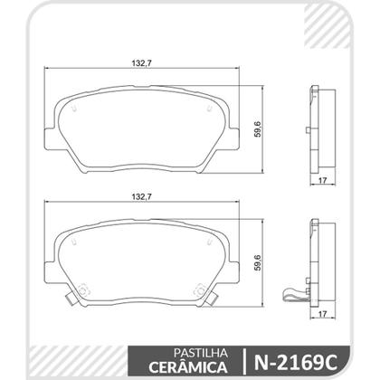 Imagem de Pastilha de Freio Dianteiro - Cobreq (Sistema TEVES) - N-2172