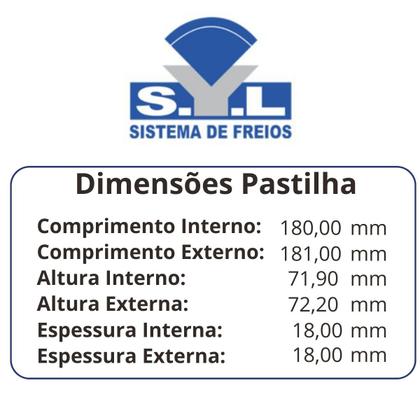 Imagem de Pastilha De Freio Dianteiro Xc60 2014 A 2020 - SYL3430