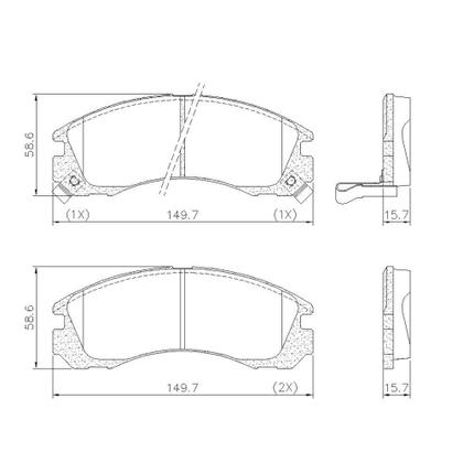 Imagem de Pastilha De Freio Fras-le L200/Lancer PD/383 _ PD/1788
