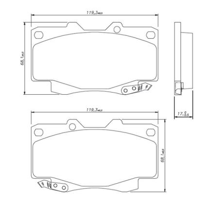 Imagem de Pastilha de Freio Frasle Dianteira para TOYOTA HILUX 4X2 2008 - 2019