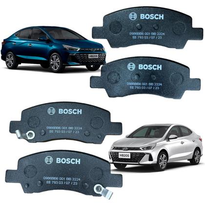 Imagem de Pastilha de Freio Hb20 Hb20s 1.6 2020 a 2025 Hb20 1.0 Turbo 2020 2021 2022 2023 2024 2025 Dianteira Original Bosch
